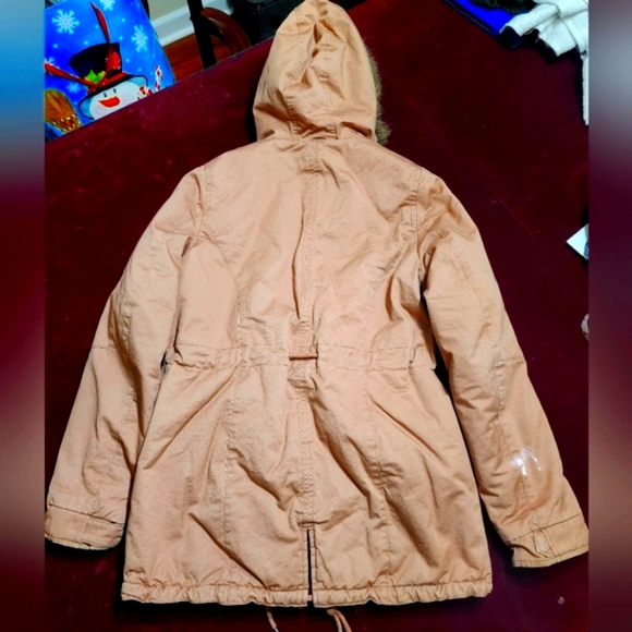 H&M Divided Women's Sherpa line Puffer Hoodie Jacket / coat Dusty rose color - Picture 2 of 11